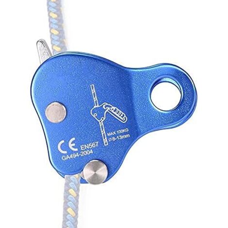 Cuerda Ascender, agarre de cuerda de arborista de árbol de roca, agarre de cuerda para y 8-13 mm, azul