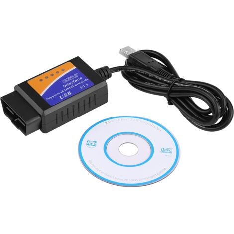 OBD2 Cable USB conexión USB para Coche V1.5 OBD2 escáner de Interfaz de Cable de diagnóstico para elm327 (1/5)