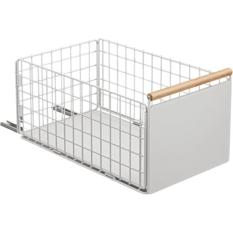 Cajones extraibles para Cocina, rganizador de telescopico cajones más profundo con guías para cajones y manija de madera, cajón extraíble de metal para gabinetes de Cocina - 40 L x 24 W x 19,5 H CM