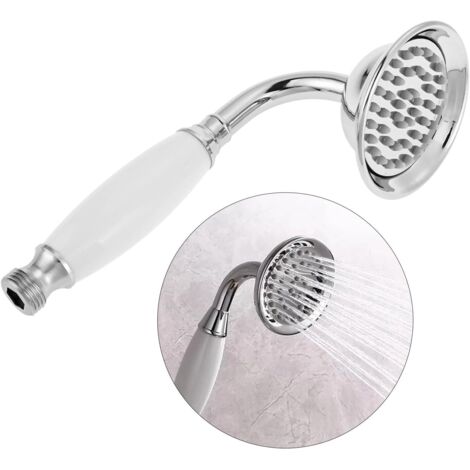 Alcachofa de ducha retro de acero inoxidable, 1 cabezal de ducha de acero inoxidable, estilo retro, color plata