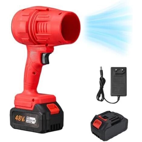 Aspirador de polvo portátil, minisoplador turbo, soplador de hojas de mano con batería de 48 V, velocidad variable inalámbrica de 280 000 RPM. Aspirador de polvo ultrapotente para secado.