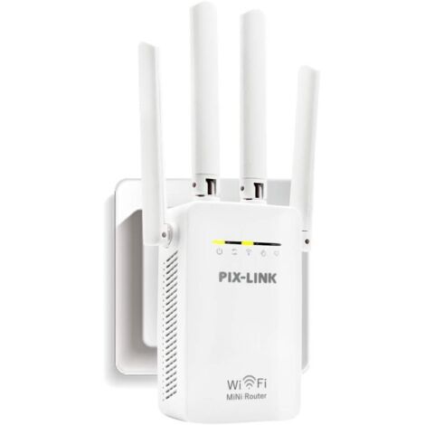 Repetidor WiFi Amplificador de Señal 4 Antenas Externas 2.4GHz Alta Velocidad 300Mbs Wi-FI