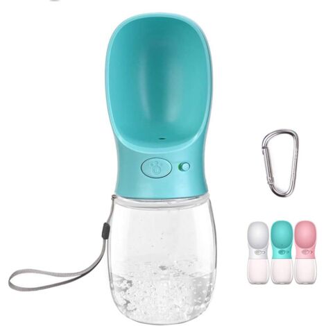 Botella de agua portátil para perros, 350 ml, antibacteriana, de grado alimenticio, para viajes, para perros y gatos, ideal para exteriores. (1/5)