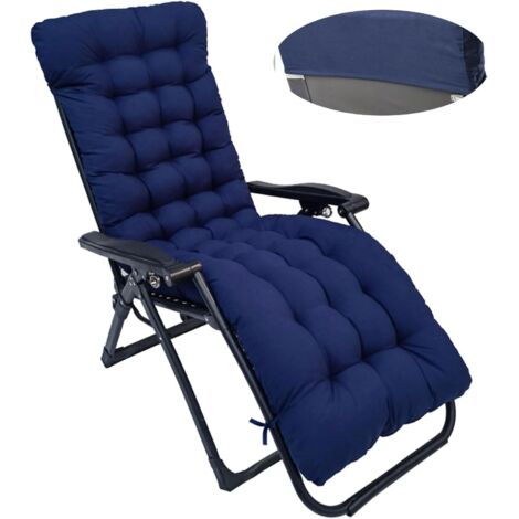 Cojín para Tumbona, Cojín para Silla de salón, Cojines para Asiento de Silla de jardín Espesor 8cm con Correas de Sujeción, Cojines para Silla Mecedora, Tumbonas de Jardín, Balcón y Playa (02)