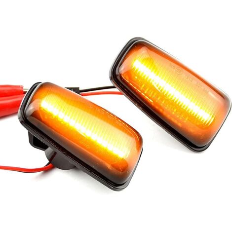 Intermitentes Dinamicos LED coche marcador lateral luz de señal de giro Compatible con Citr-oen Berl-ingo Peug-eot 106 II 306 406 806 Ju-mpy Sa-xo Xa-ntia-Negro (1/5)