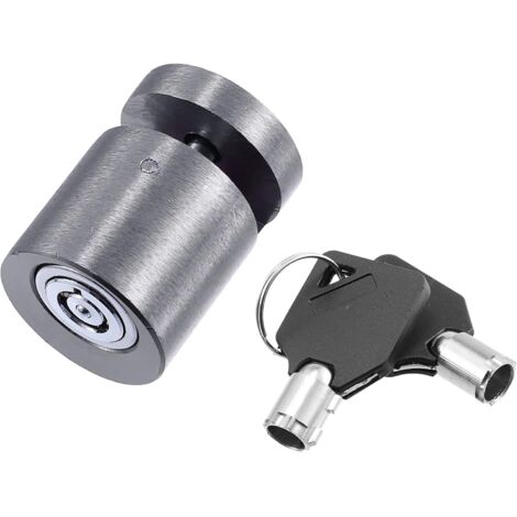 1 juego de bloqueo de disco de seguridad antirrobo para rueda de freno de motocicleta de aleación de aluminio con 2 llaves tono titanio (1/5)