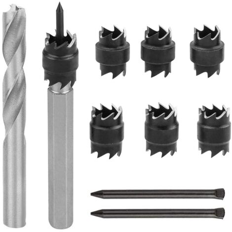 10 brocas para soldadura por puntos HSS de 3/8" y 5/16", cortador de soldadura por puntos, herramienta de perforación para soldadura por puntos, removedor para taladro eléctrico automático. (1/5)