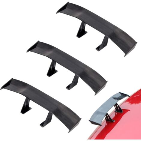 piezas de mini alerón de coche, alerón trasero universal para mini coche, alerón trasero de coche, textura de fibra de carbono sin perforación, decoración de cola de estabilidad del vehículo.