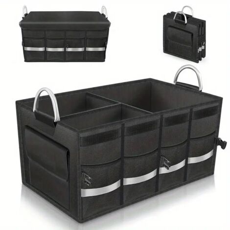Organizador de maletero de coche impermeable, caja de almacenamiento plegable para coche, bolsa de almacenamiento duradera para coche (1/4)