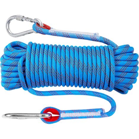 Cuerda De Escalada Al Aire Libre,20M 8MM Cuerda Escalada,Cuerda De Escalada Para Exteriores,Cuerdas De Rescate,Cuerda Seguridad Para Senderismo,Camping,Montañismo,Fuerza De Tracción Máxima: 800 kg