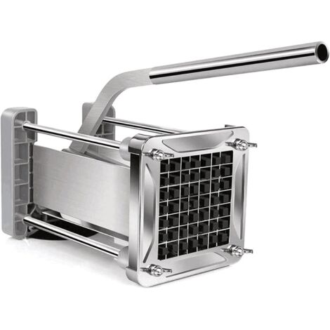 Cortador Patatas Fritas Manual, Cortador De Patatas Profesional Corta Patata Acero Inoxidable con Cuchillas De 12mm para Uso Doméstico