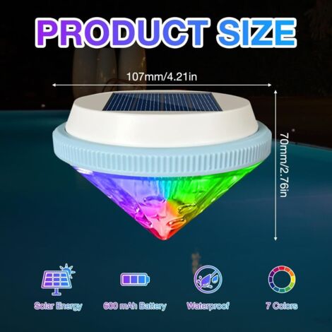 Foco LED Solar Para Estanque - Iluminación Subacuática Sin Cables Ni Electricidad - Esotec