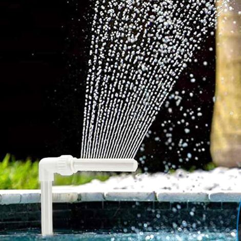 Kit de Fuente de Cascada para Piscina, Boquilla de Fuente de Cascada Ajustable de PVC Piscinas de esterilización de Agua SPA Decoraciones de jardín Accesorios de Piscina (1/5)