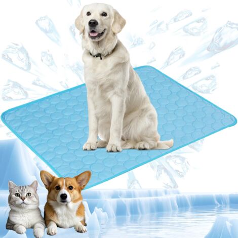 Esterilla refrescante para perros, esterilla refrescante para mascotas, esterilla de hielo autorefrescante para gatos, cachorros, hogar y viajes, 100 x 70 cm, XL, azul (1/5)