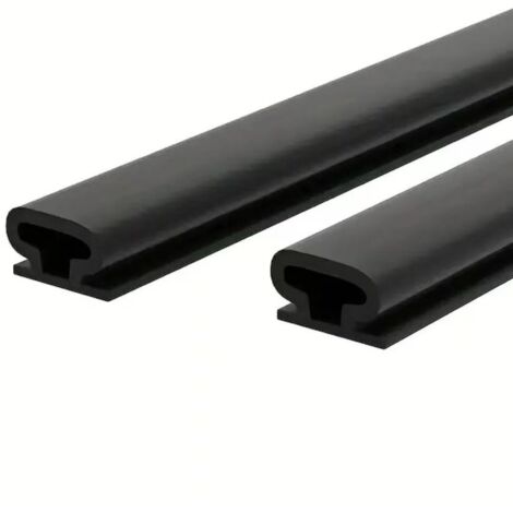 Tira de sellado para puerta de dormitorio, autoadhesiva, insonorizada, resistente al viento, anticolisión, tiras adhesivas a prueba de polvo, tiras negras para marco de puerta [10 x 6], paquete de 1 m (1/4)