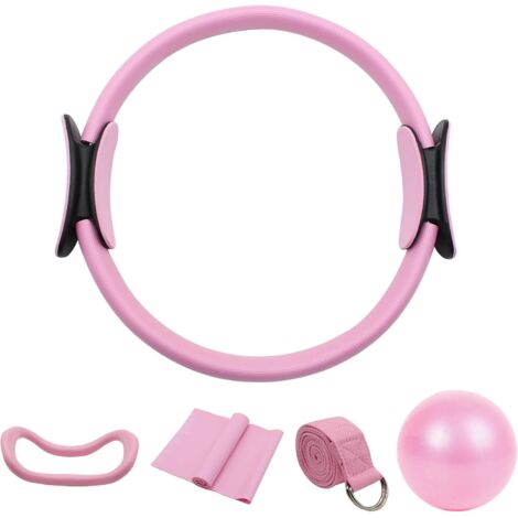 Juego de anillas de pilates, incluye pelotas de yoga, correas de yoga y bandas de fitness. Accesorios portátiles para gimnasio en casa, ideales para casa y estudio.