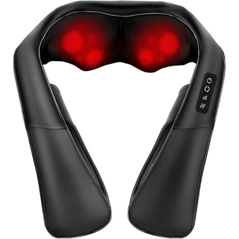 Masajeador Cervical y Espalda Da Calorito Masajeador Eléctrico Maquina de Masaje para Cervical, Espalda, Lumbares y Piernas, Masajeador eléctrico de cuero sintético PU