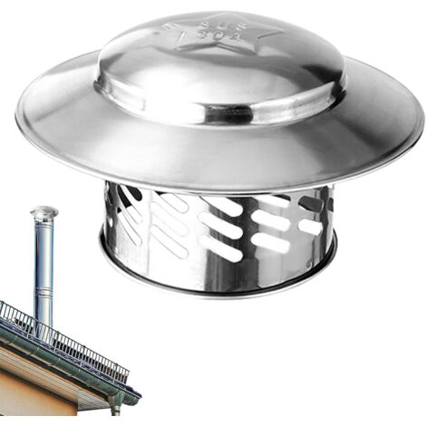 Tapa para chimenea, cubierta para tubo de escape de chimenea Cubierta de acero inoxidable para tubo de escape de chimenea, herramienta de protección con estructura de rejilla fina