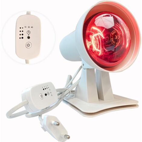 Lampara infrarrojos,Luz infrarroja terapia,150 vatios, con temporizador y temperatura regulable, ángulo ajustable, para relajar los músculos cansados