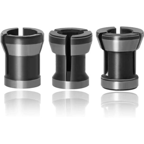 cabezales de portabrocas HSS, adaptador de portabrocas, convertidor de carpintería, accesorios para taladro, fresadora y máquina de grabado - 6 mm, 6,35 mm y 8 mm (1/5)