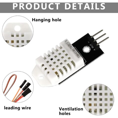 5x DHT22 Temperatur- & Feuchtigkeitssensor – Digital, Für Arduino & Raspberry Pi, 3,3-6V, ±2% RH