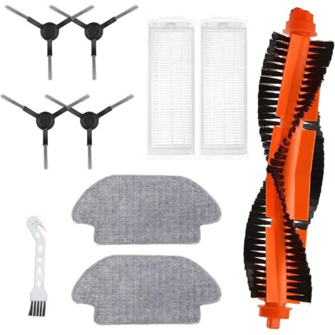 Accesorios aplicables para aspiradoras Xiaomi Mi Robot Vacuum S12 /Mop 2S /Mop P/Mop Pro Repuestos para aspiradoras, cepillo principal, 4 cepillos laterales, 2 paños de limpieza, 2 filtros (1/5)