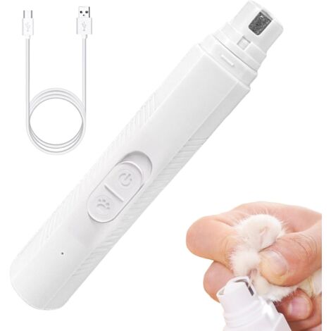 Lima de uñas eléctrica inalámbrica con luz LED para perros Accesorios para el cuidado de gatos, cortaúñas para gatos, lima de uñas silenciosa para animales pequeños (1/5)