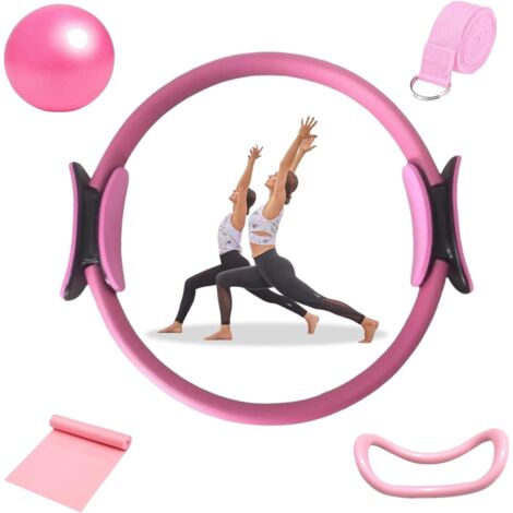 Aro de Pilates, Círculo de Pilates, Accesorio de Pilates para Mujer, Aro de Resistencia de Pilates, Círculo Mágico de Fitness, Aro de Pilates Tonificador, para tonificar los muslos, los abdominales (1/5)