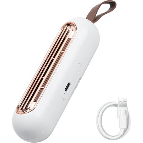 Mini desodorante USB para refrigerador, generador de ozono de iones negativos, purificador de aire con desodorante de ozono, apto para autos, zapateros y armarios, color oro rosa.