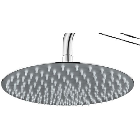 Cabezal de ducha redondo de 10 pulgadas, cabezal de ducha de acero inoxidable que ahorra agua, cabezal de ducha de acero inoxidable 304 giratorio de 360°, fácil de instalar y limpiar (10 pulgadas redo (1/5)