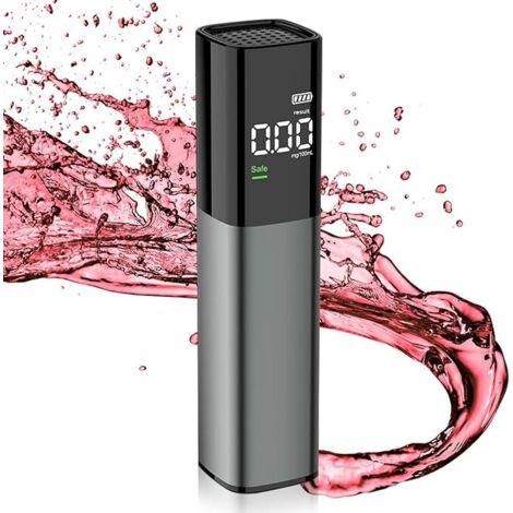 Alcoholímetro policial de precisión, alcoholímetro portátil profesional, dispositivo de prueba de alcohol en el aliento, alcoholímetro digital con sensor semiconductor para uso profesional privado en (1/5)