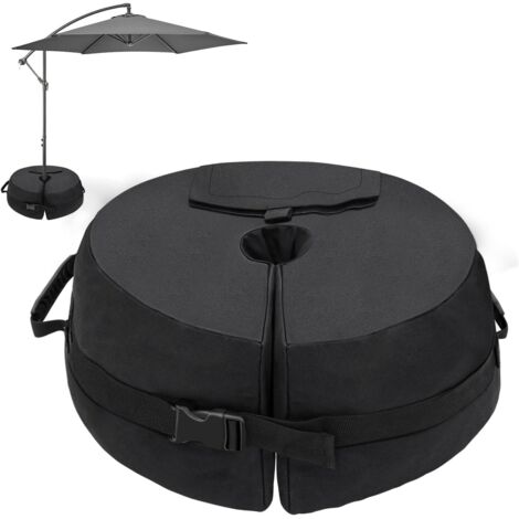 Bolsa de peso para base de sombrilla de jardín: hasta 55 kg, bolsas de arena resistentes para base de sombrilla de patio, exterior, voladiza o mástil de bandera con gran abertura.