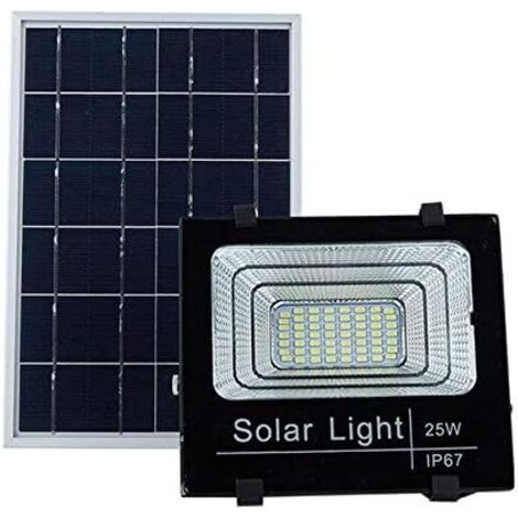 Solar Light 25 W Radio frecuencia con mando a distancia IP67 Street Jardín Exterior Iluminación LED Proyector de paneles solares (1/5)