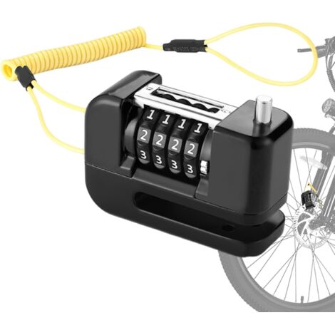 Bloqueo de freno de motocicleta, cerraduras de disco de seguridad para bicicleta eléctrica con combinación, dispositivos de bloqueo de conducción, equipo de protección de ciclismo para bicicletas (1/5)
