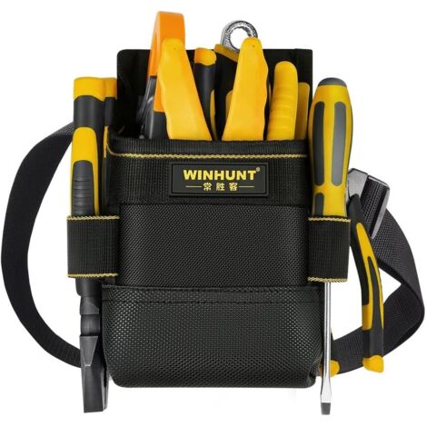 Bolsa de herramientas de tela Oxford 600D de tamaño pequeño y alta calidad para trabajadores de mantenimiento, trabajadores de la construcción, jardineros y electricistas (8 bolsillos) (1/4)