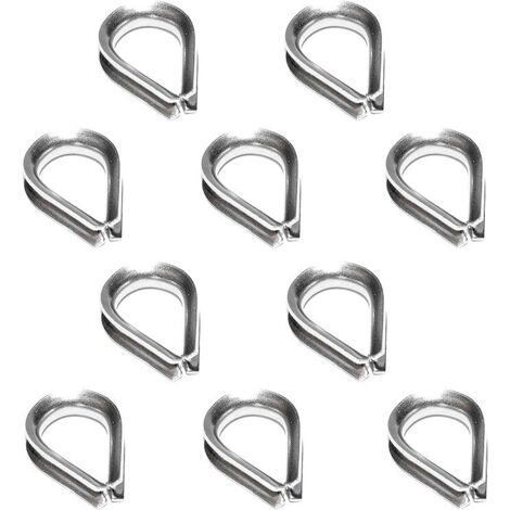 Acero Guardacabos para Cables de Acero 5 mm x 10 piezas Abrazadera para Cable Abrazadera en Forma de Arco Abrazaderas para Cables Abrazadera en Forma de Arco Cable de Acero Cable de Montaje en Techo C