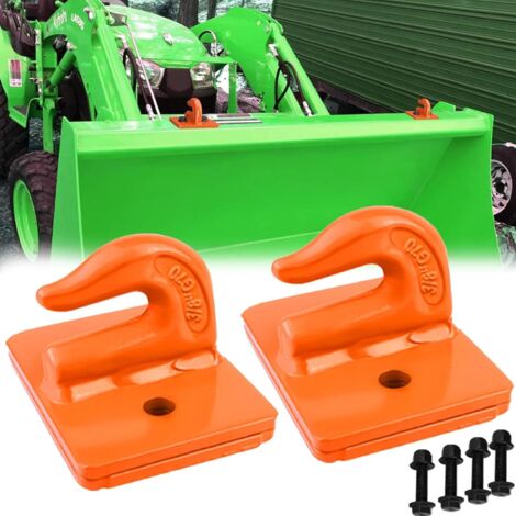 Accesorios para tractor, 2 ganchos para cubo de tractor de 3/8", gancho para remolque de 15 000 lb con placa de soporte, ganchos atornillados para cubo de tractor, RV, UTV, camión.