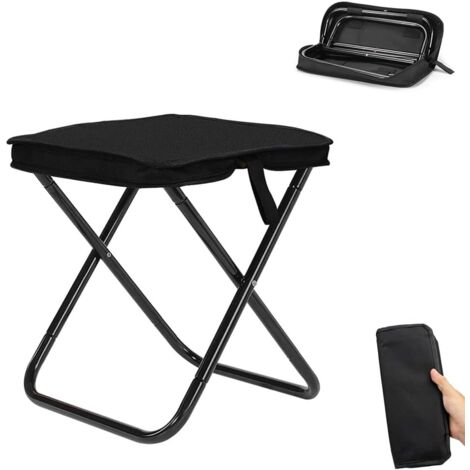 Taburete de Camping, Taburete Plegable Portátil, Mini Sillas Plegables, Taburete Plegable con Bolsa, para Acampar,Pescar,Hacer Picnic,Viajar (A) (1/5)