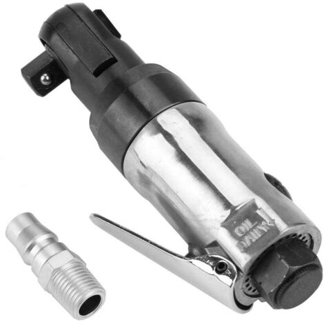 Llave De Impacto Neumatica, Conductor Cuadrado Vástago recto Llave neumática de trinquete neumática Llave de impacto Herramienta profesional extra corta(1/4")