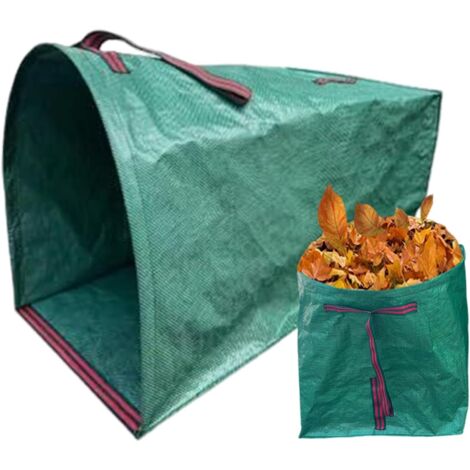Lona para recoger hojas, 150 L, transpirable, de apoyo, con asa de cincha, fácil de limpiar, plegable, bolsa recolectora de hojas para hojas, malas hierbas y ramas, bolsa recolectora de hojas, bolsa p (1/5)