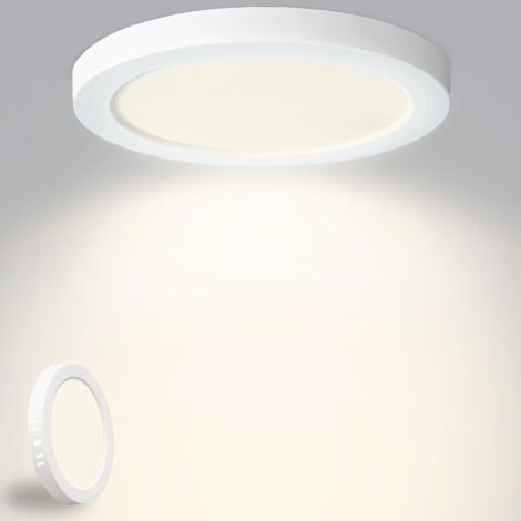 Plafon LED Techo 18W 1800LM, IP44 Lámpara Techo Delgada 4500K Blanco Neutro, Lampara de Techo Redondo Plana Ø220mm Driver Incluido. para Dormitorio Baño Cocina Balcón Pasillo Oficina 1 Pack