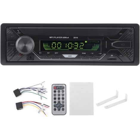 Receptor estéreo para coche de 12 V, carga rápida por USB, manos libres, radio FM multifunción, reproductor de audio Bluetooth con retroiluminación de 7 colores (1/5)