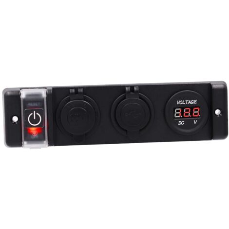 Panel de Enchufes para Cargador de Coche con Puertos Usb Panel Marino para Automóvil (1/5)