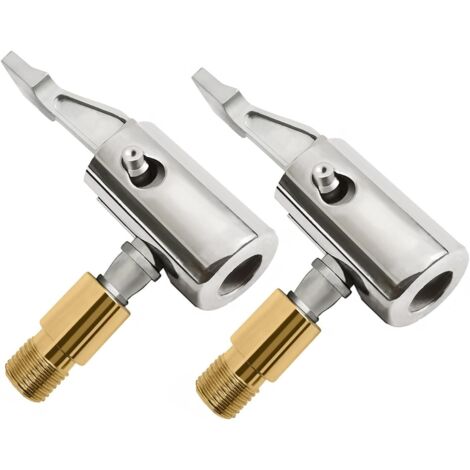 2 Piezas Adaptadores de Válvula para Coche de 8 mm, Conector de Palanca de Aire, Adaptador de Válvula de Neumático Universal, Válvula de Aire Duradera para Bicicletas, Motocicletas y Automóviles (1/5)