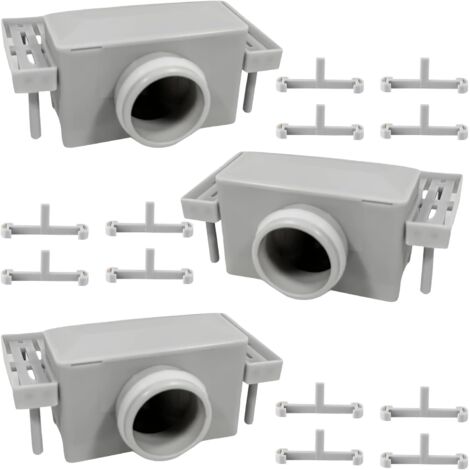 Juego de sifón con filtro antiolores, desagüe de ducha, sifón de plástico, para desagüe de ducha, desagüe de suelo, desagüe de agua (3)