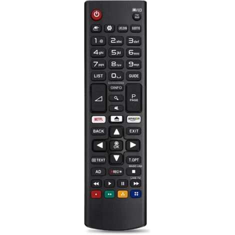Control remoto de repuesto LG AKB75095308, control remoto universal LG compatible con todos los televisores LG Smart TV/LCD/LED/4K/8K, no requiere configuración, incluye botón de acceso directo a Netf (1/5)