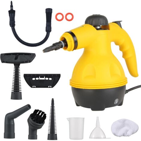 Limpiador a Vapor, Vaporeta Limpieza Hogar Potente de mano 1000W, Portátil Limpiadora de Vapor Multiusos con 10 Accesorios Limpia Sofas, Alfombras, Auto, Cocina