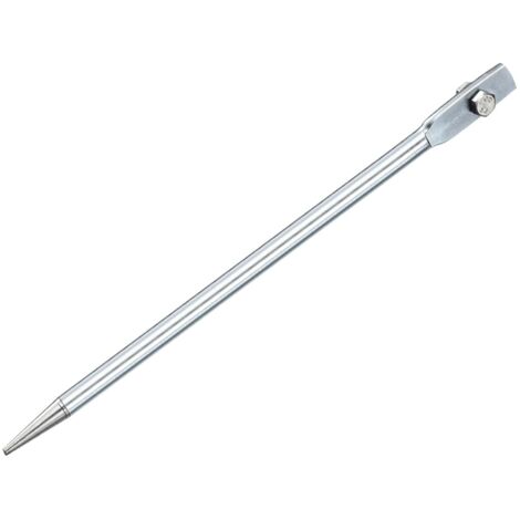 Varilla de tierra galvanizada en frío de 60 cm (2 pies), estaca recta de un solo orificio para antena parabólica y cerca eléctrica.