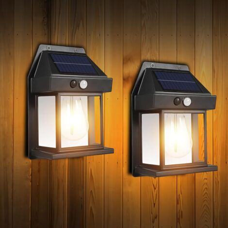 Luz solar blanca cálida para poste de madera 10x10 - Luz solar para tapa de poste, luces solares impermeables IP65 (2 unidades)