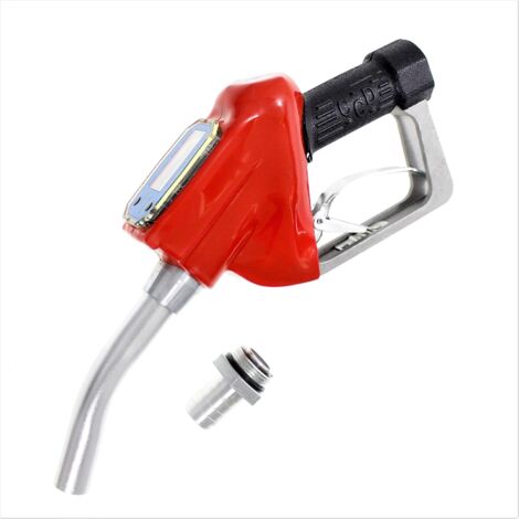 Dispensador de combustible diésel con caudalímetro digital, boquilla de llenado de gasolina de 1" (25 mm) para tractores, camiones, automóviles y vehículos marítimos. (1/5)